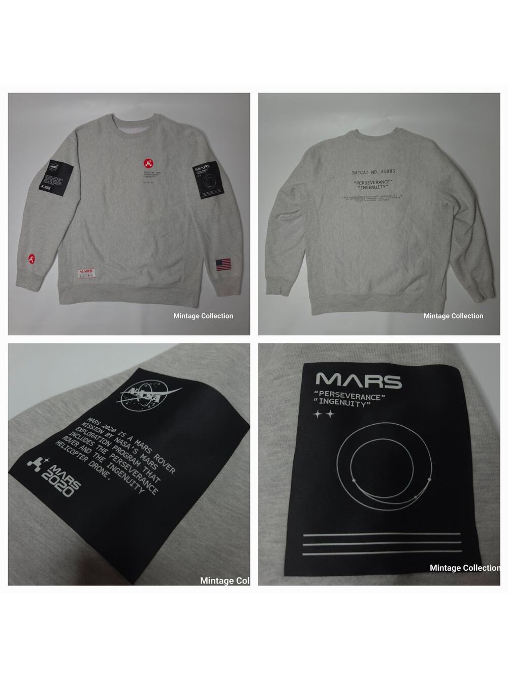 NASA MARS 2020 MISSION PERSEVERANCE ROVER INGENUITY DRONE MERCH SWEATSHIRT XL